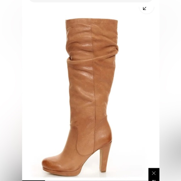 Jessica Simpson Keaton Tan Winter Haze Slouchy High Heel Boots - Picture 6 of 12